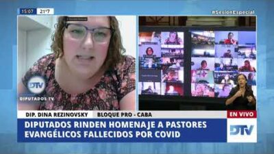 Diputada homenajeó a pastores evangélicos muertos por Covid 19