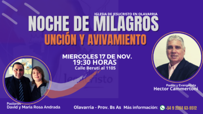 El Evangelista Hector Cammertoni llega a Olavarría