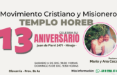 La Iglesia Horeb Celebra su aniversario 13 en Hinojo