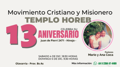 La Iglesia Horeb Celebra su aniversario 13 en Hinojo