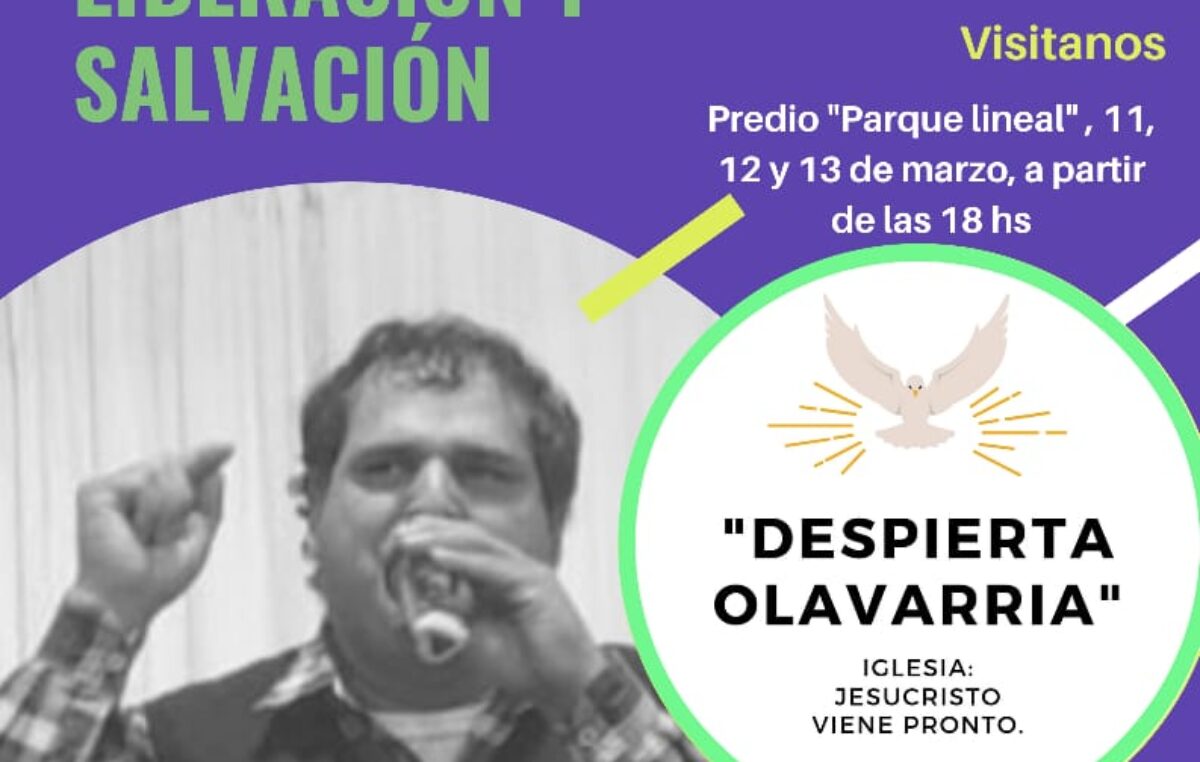 La iglesia «Jesucristo viene pronto» estará compartiendo tres noches de «milagro, liberación y salvación»